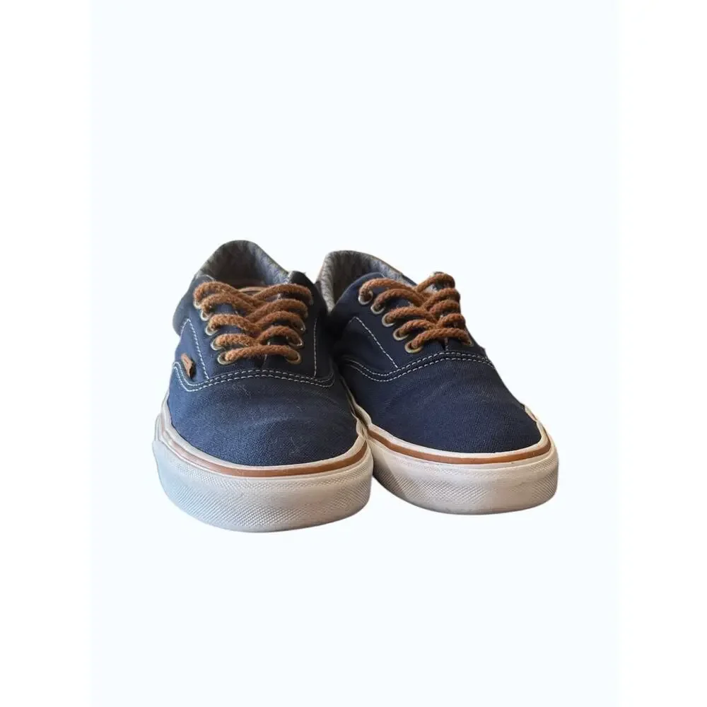 Vans Navy Blue Canvas Sneakers Women’s Size 8 Casual Lace-U Streetwear Low Top